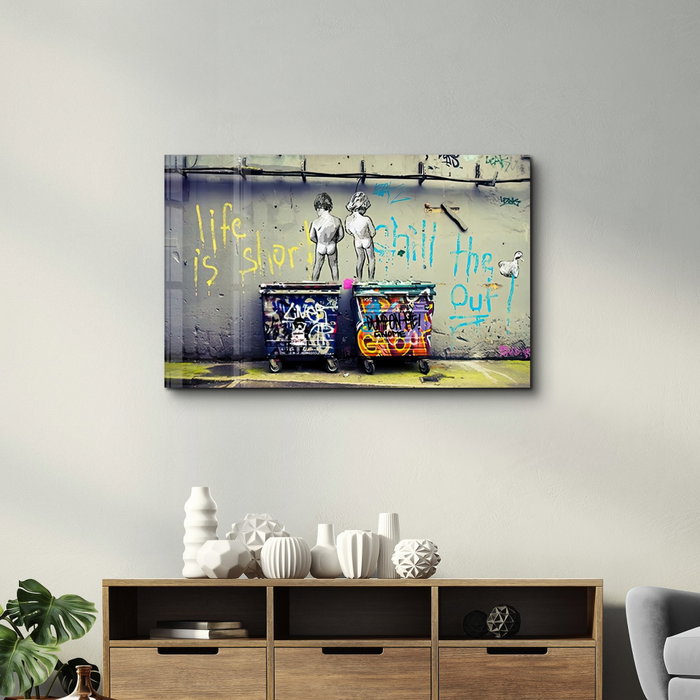 Wallity Pintura Decorativa de Vidrio Templado Multicolor 46 x 72 cm Wallity Pintura Decorativa de Vidrio Templado Multicolor 46 x 72 cm